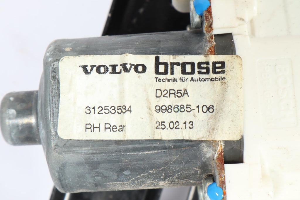 2006 - 2013 VOLVO C70 REAR RIGHT QUARTER WINDOW REGULATOR WITH MOTOR OEM