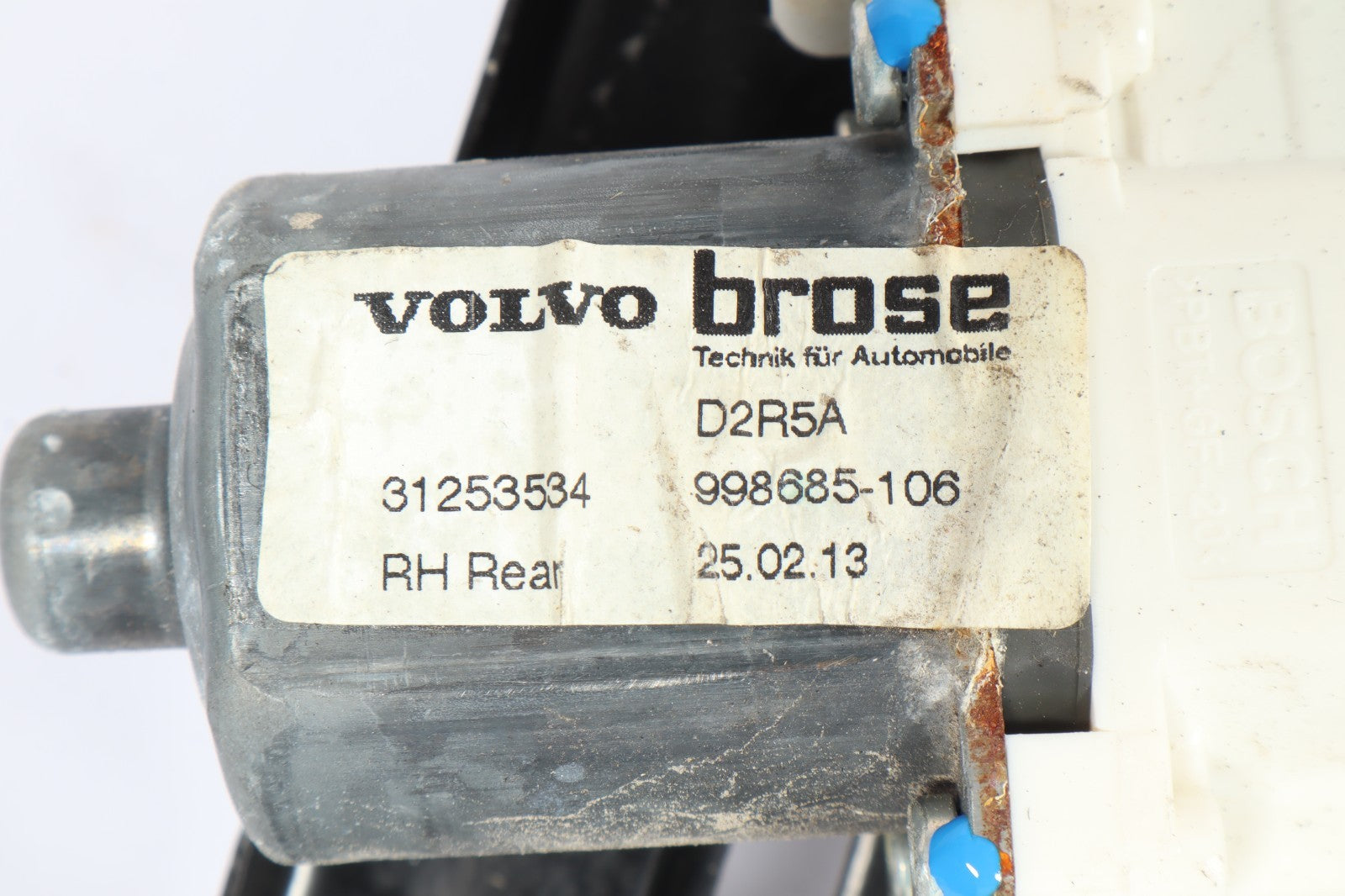 2006 - 2013 VOLVO C70 REAR RIGHT QUARTER WINDOW REGULATOR WITH MOTOR OEM
