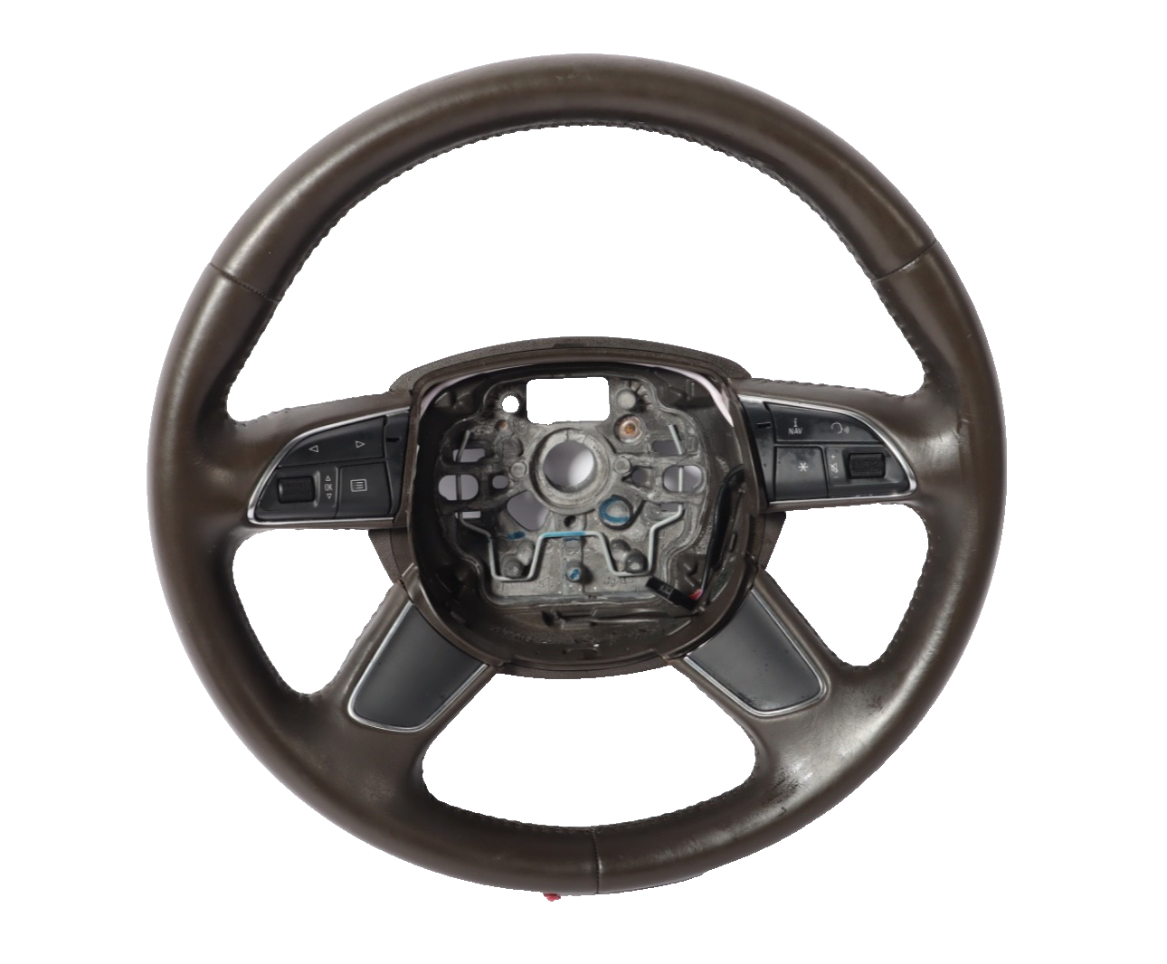 2012-2017 Audi A6 A7 4 Spoke Steering Wheel Leather OEM 6110345