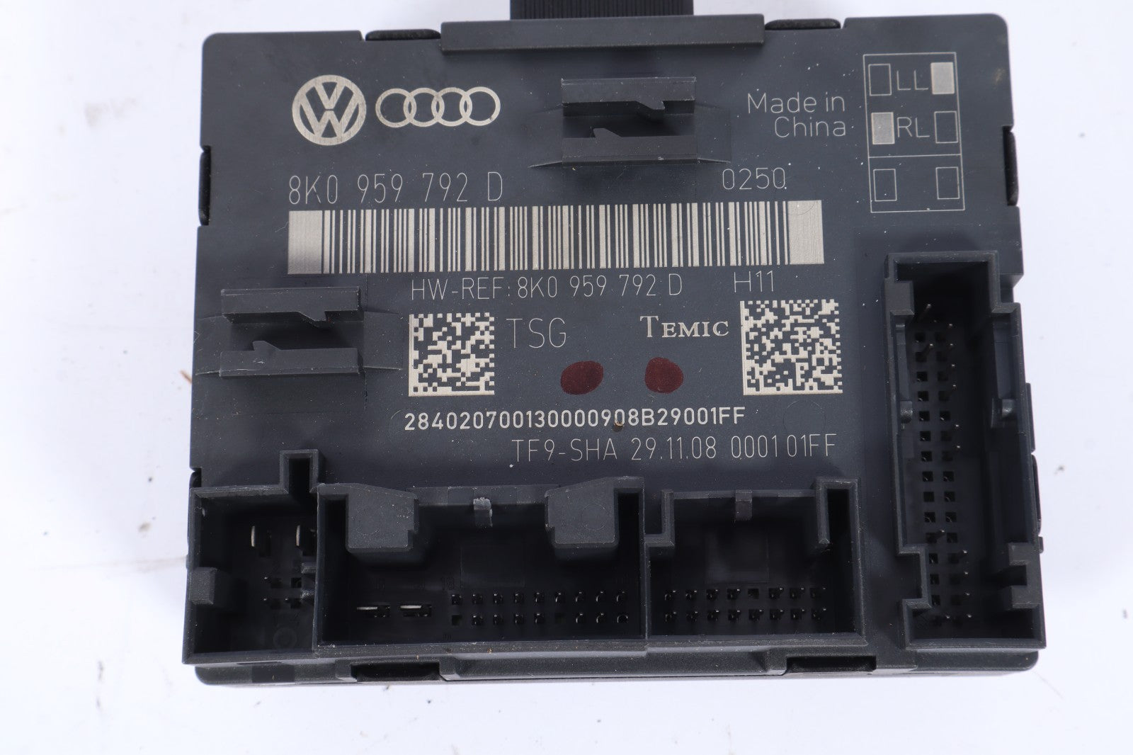 2009 - 2010 AUDI Q5 PASSENGER FRONT RIGHT DOOR CONTROL MODULE 8K0 959 792D OEM
