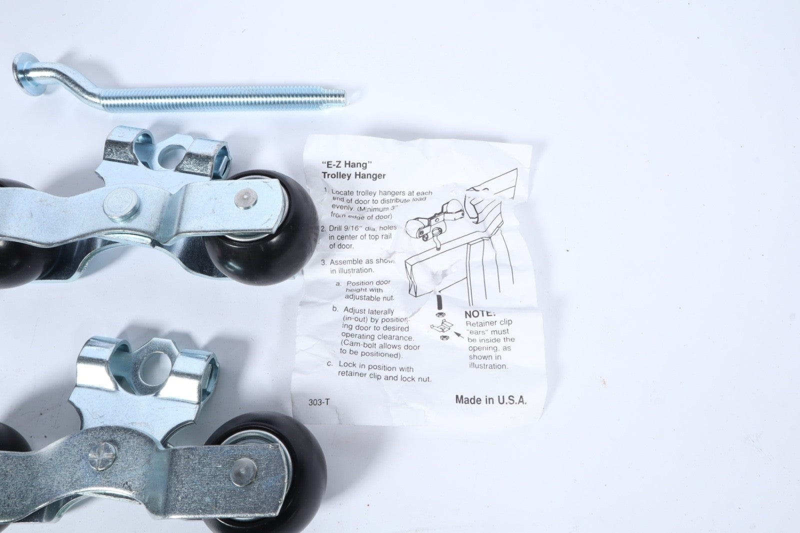 Zinc Plated Offset Flexible Round Rail Hanger Kit