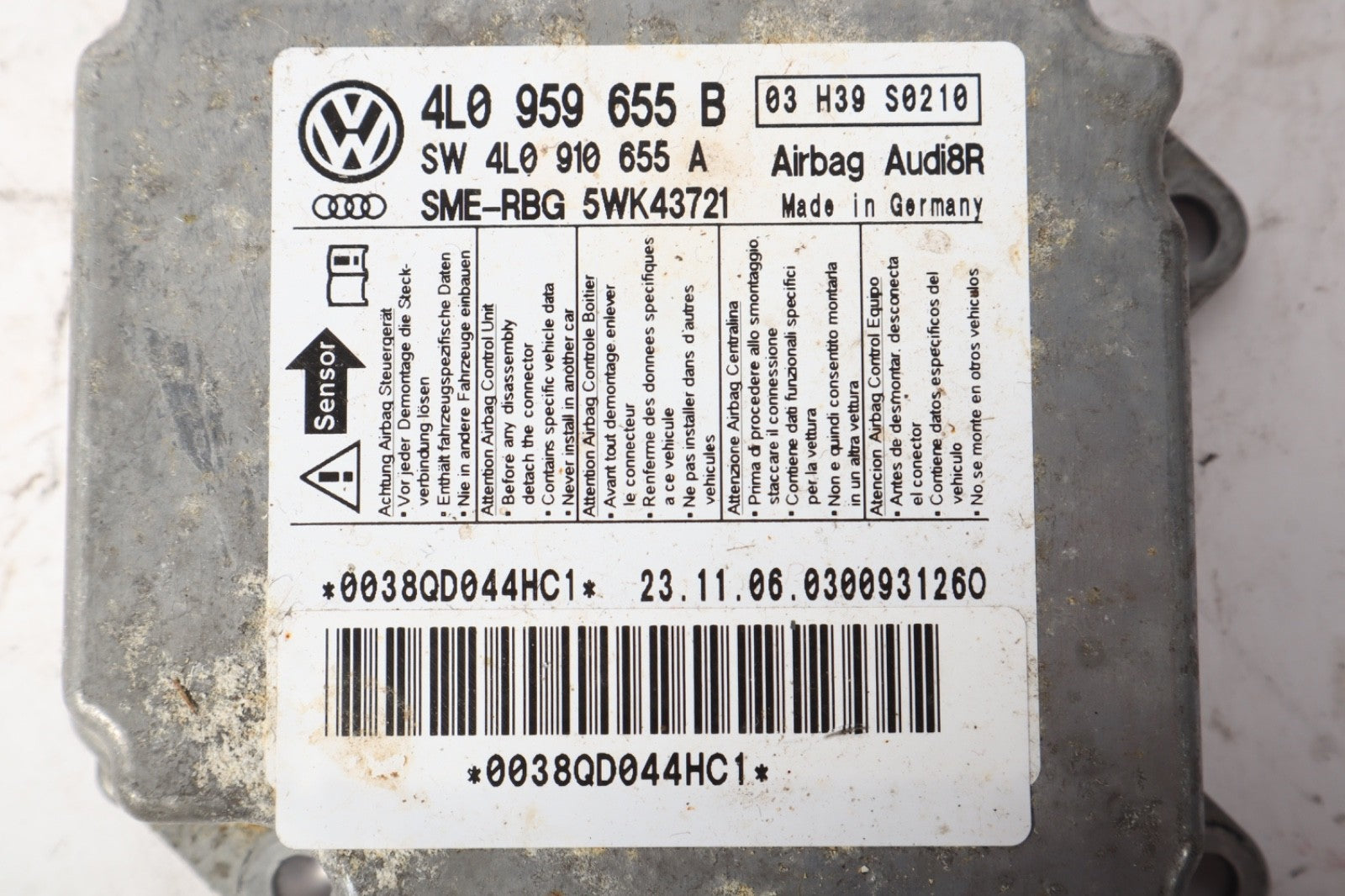 2010-2014 2013 AUDI Q7 Bag Chassis Control Module OEM