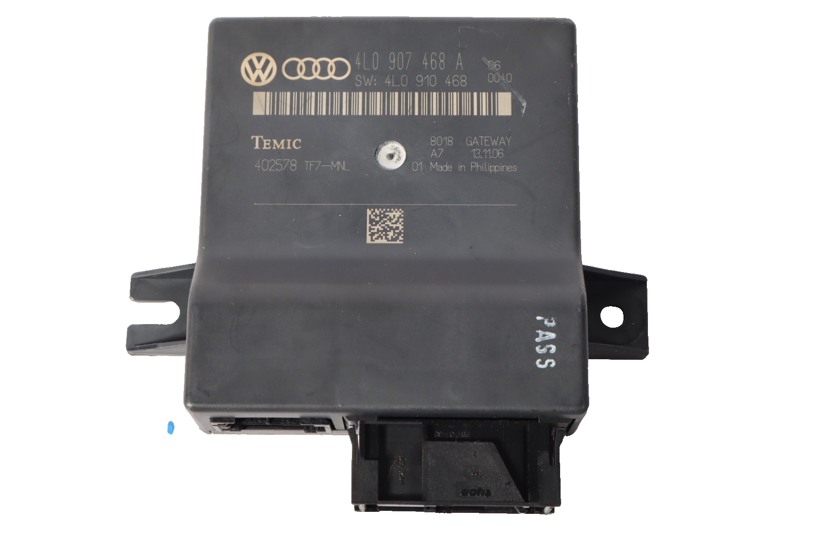2007-2009 AUDI Q7 BUS GATEWAY CONTROL MODULE 4L0907468A OEM