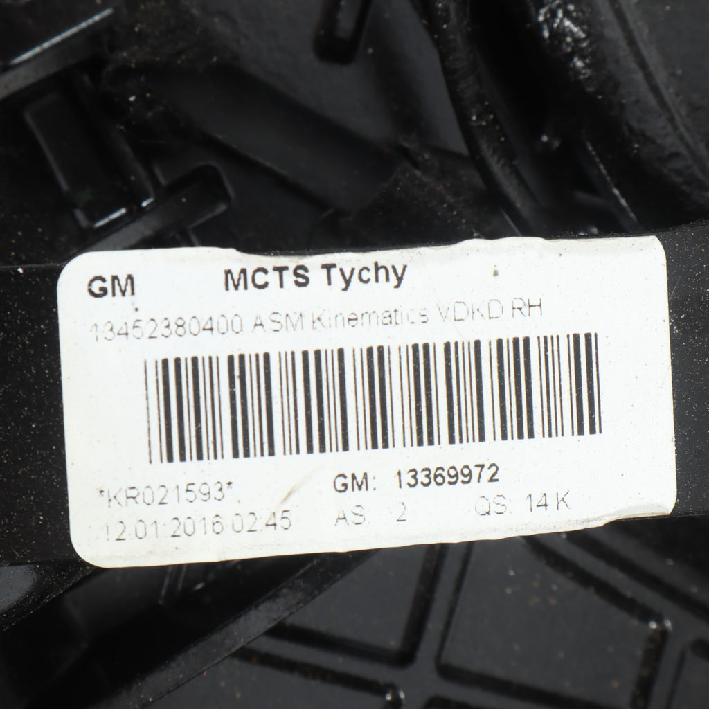 2016-2019 BUICK CASCADA RIGHT CONVERTIBLE TOP LIFT HINGE OEM 13369972