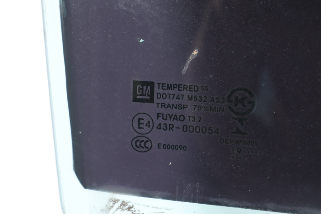 2012-2020 CHEVROLET SONIC SEDAN REAR PASSENGER LEFT DOOR WINDOW GLASS OEM