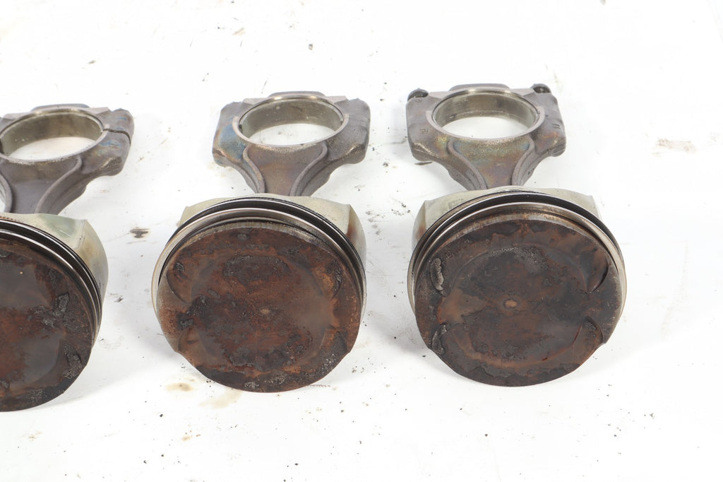 BMW 550 650 X5 X6 4.4L N63 TWIN TURBO ENGINE MOTOR PISTON W/ ROD SET OF 6 OEM