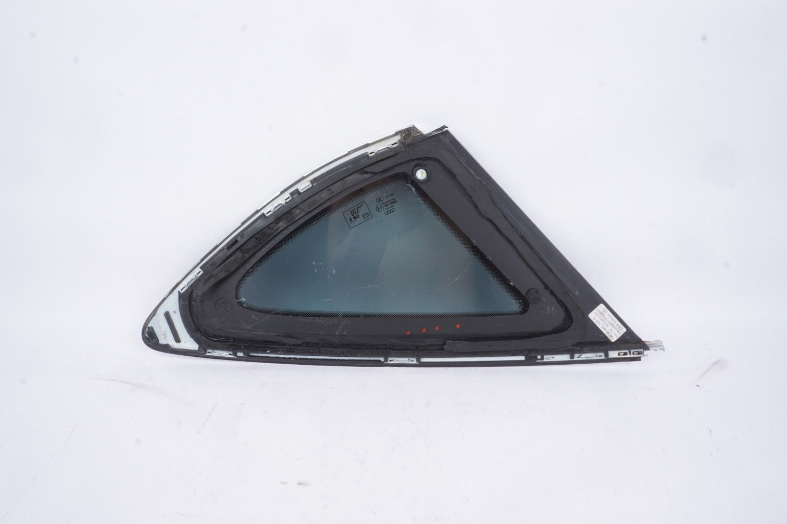 2012-2018 AUDI A7 RIGHT PASSENGER QUARTER WINDOW GLASS W/ MOULDING OEM