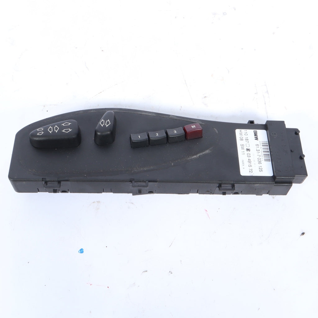 2007-2010 BMW X3 LEFT DRIVER POWER SEAT CONTROL SWITCH 61.31-7 036 125 OEM