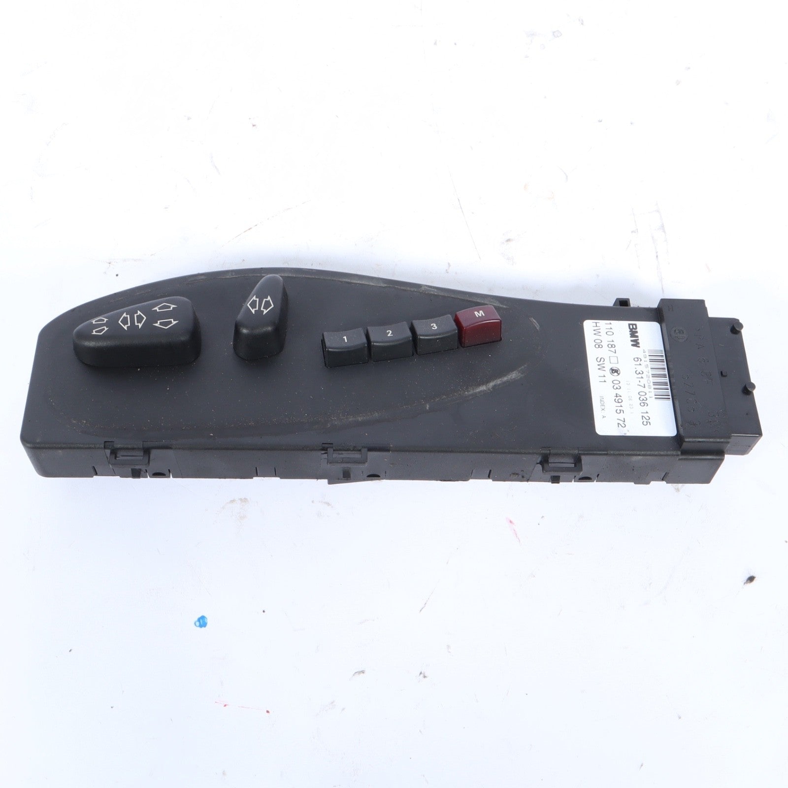 2007-2010 BMW X3 LEFT DRIVER POWER SEAT CONTROL SWITCH 61.31-7 036 125 OEM