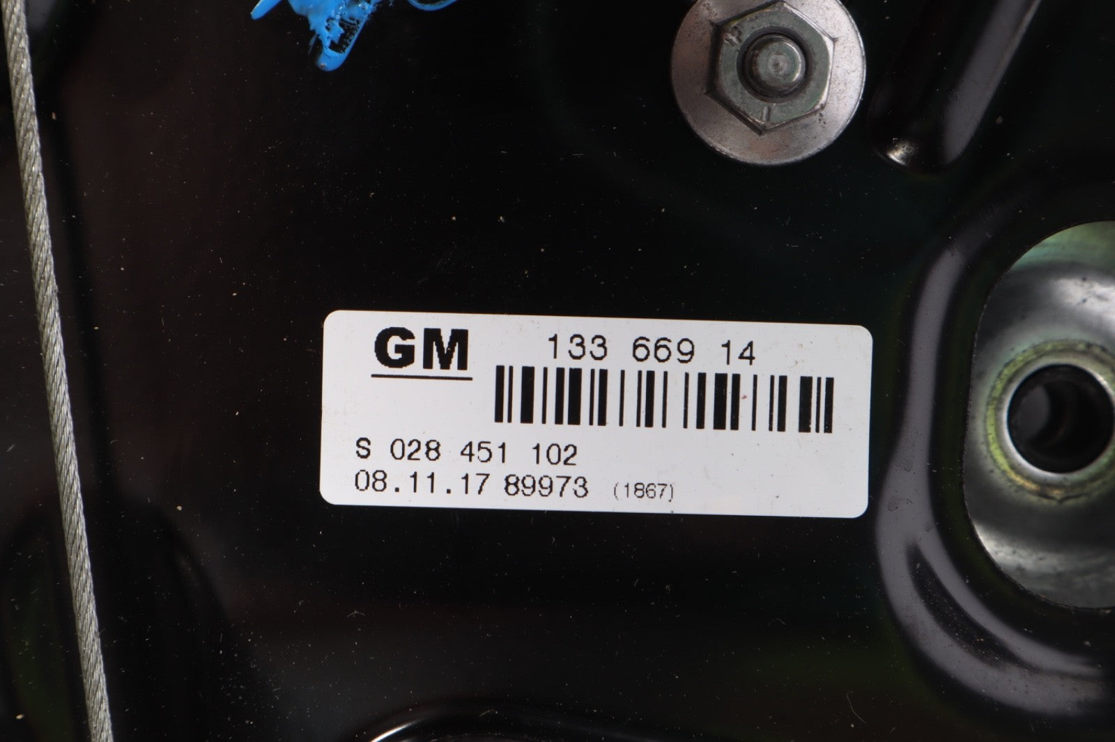 2016–2019 Buick Cascada Rear Right Driver Quarter Window Regulator OEM 13366914