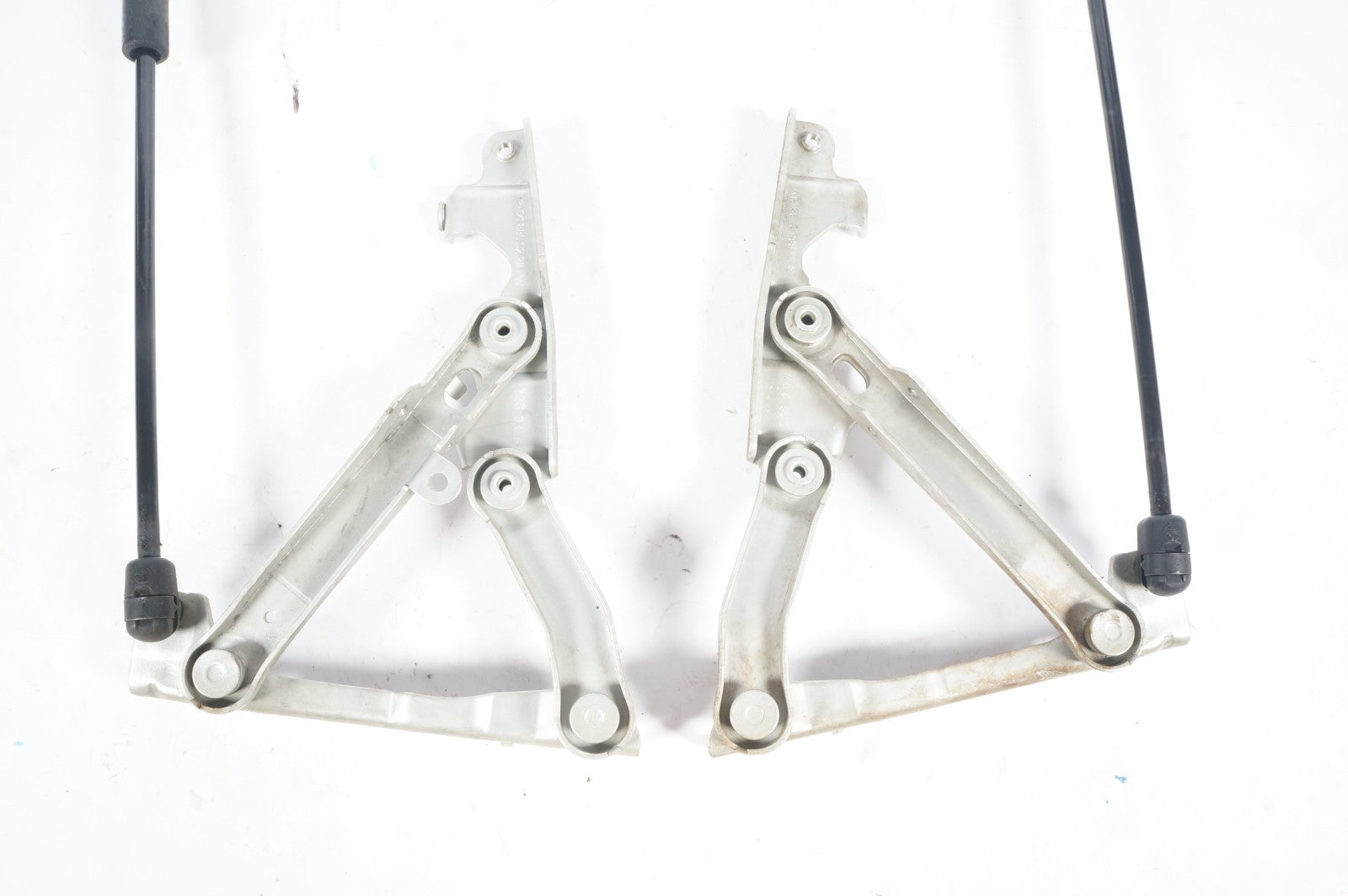 05-11 MERCEDES R171 SLK280 SLK350 RIGHT & LEFT HOOD HINGE PAIR SET SILVER OEM