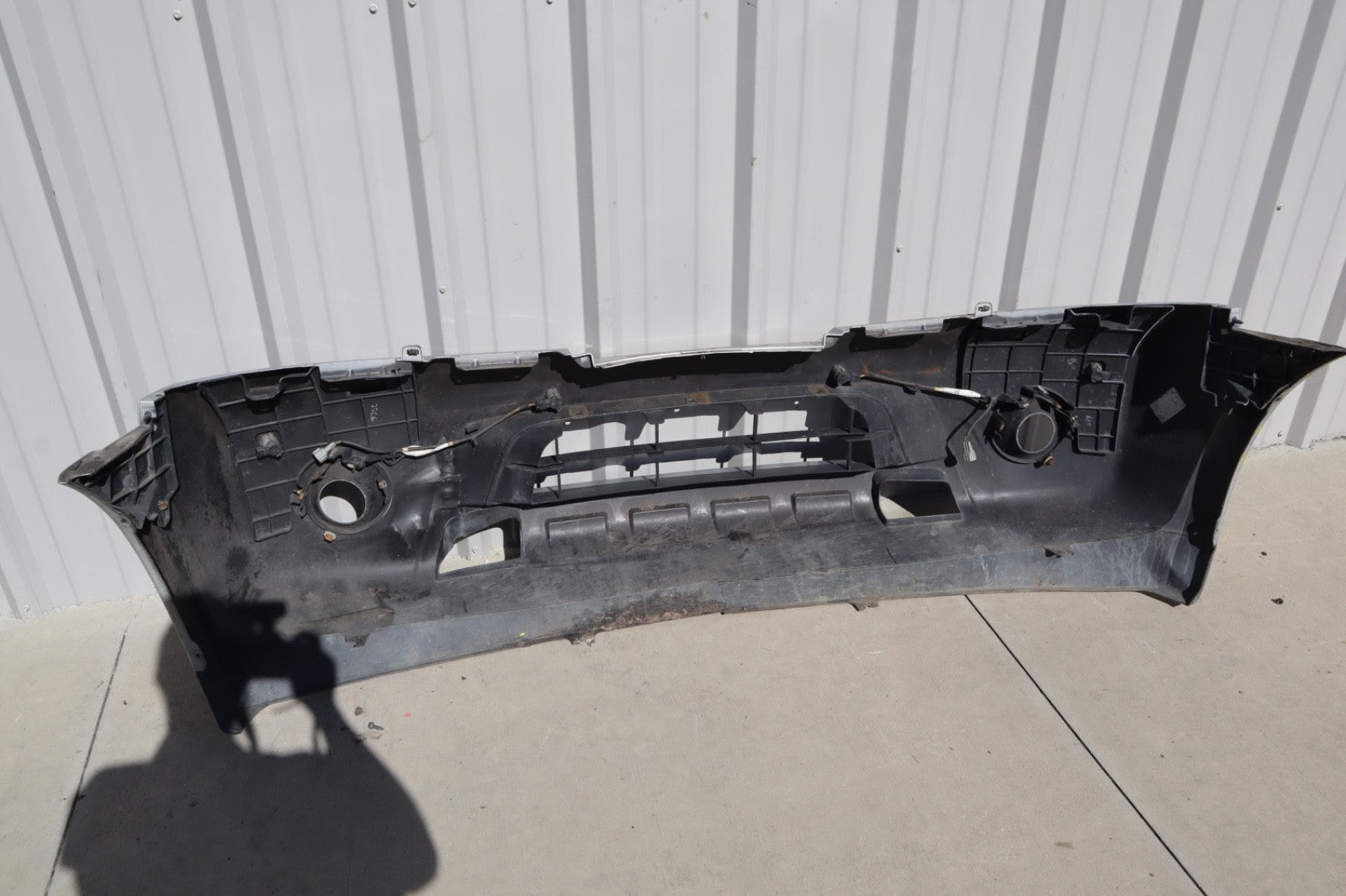 2007-2013 Nissan Armada Front Bumper Cover Silver OEM *Cracked*