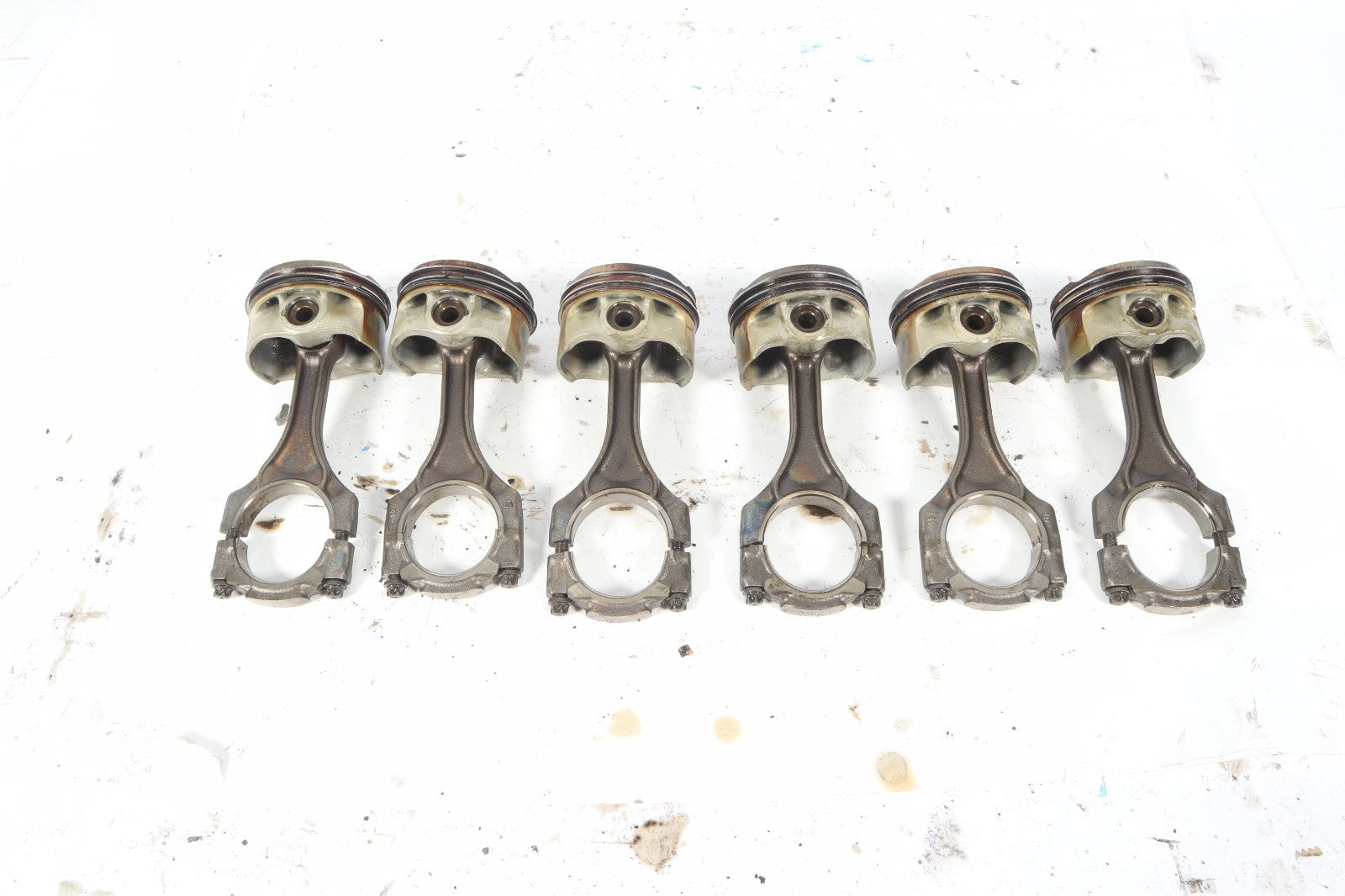 BMW 550 650 X5 X6 4.4L N63 TWIN TURBO ENGINE MOTOR PISTON W/ ROD SET OF 6 OEM