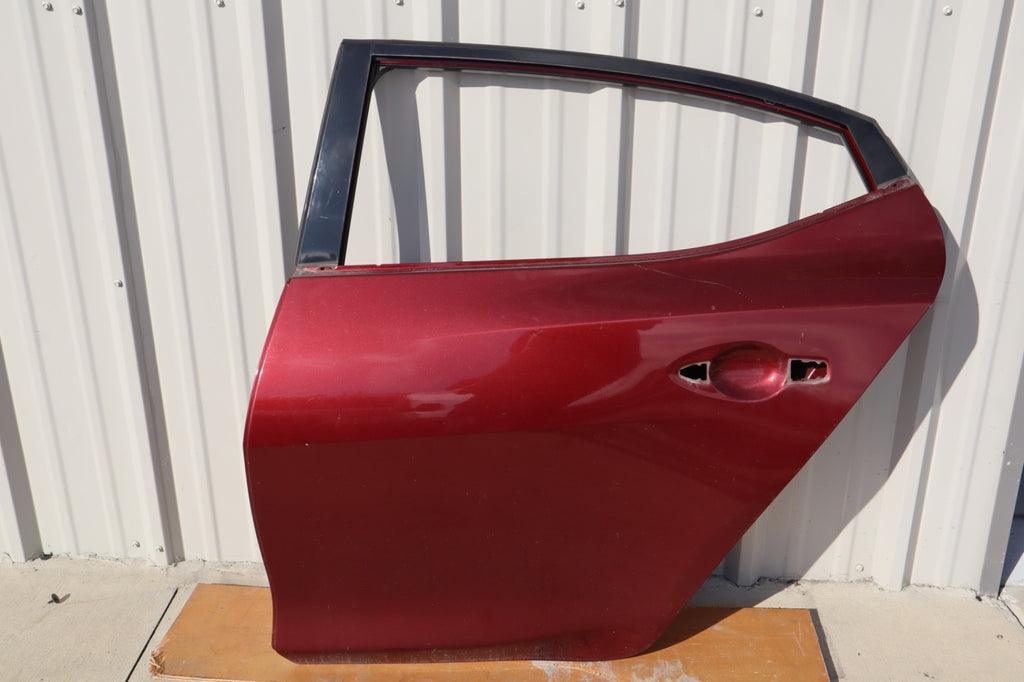 2016-2019 NISSAN MAXIMA REAR LEFT SIDE DOOR SHELL COVER RED METALLIC OEM