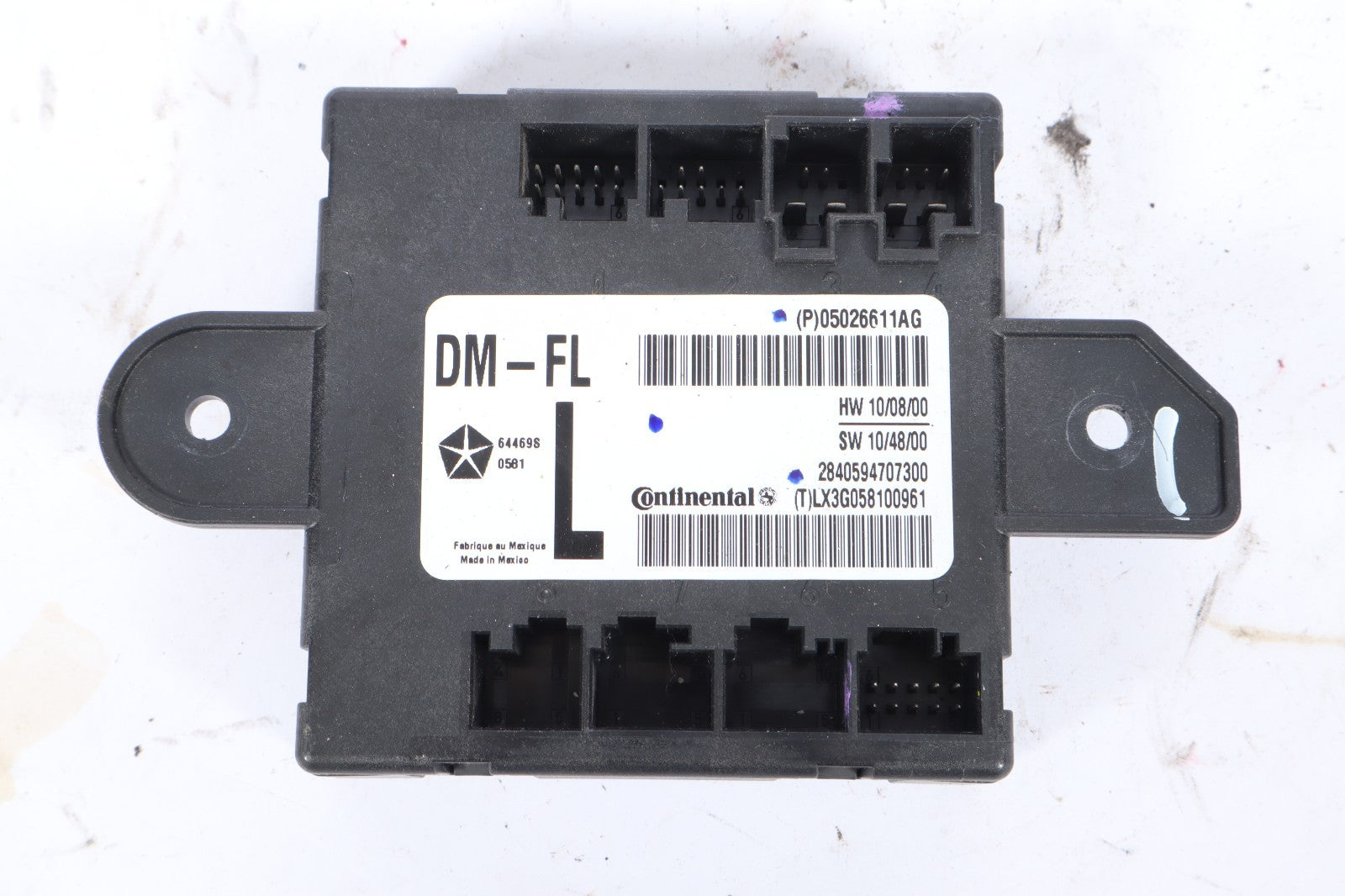 2011-2014 Chrysler Dodge Jeep Ram Driver Left Front Door Module 05026611AG OEM