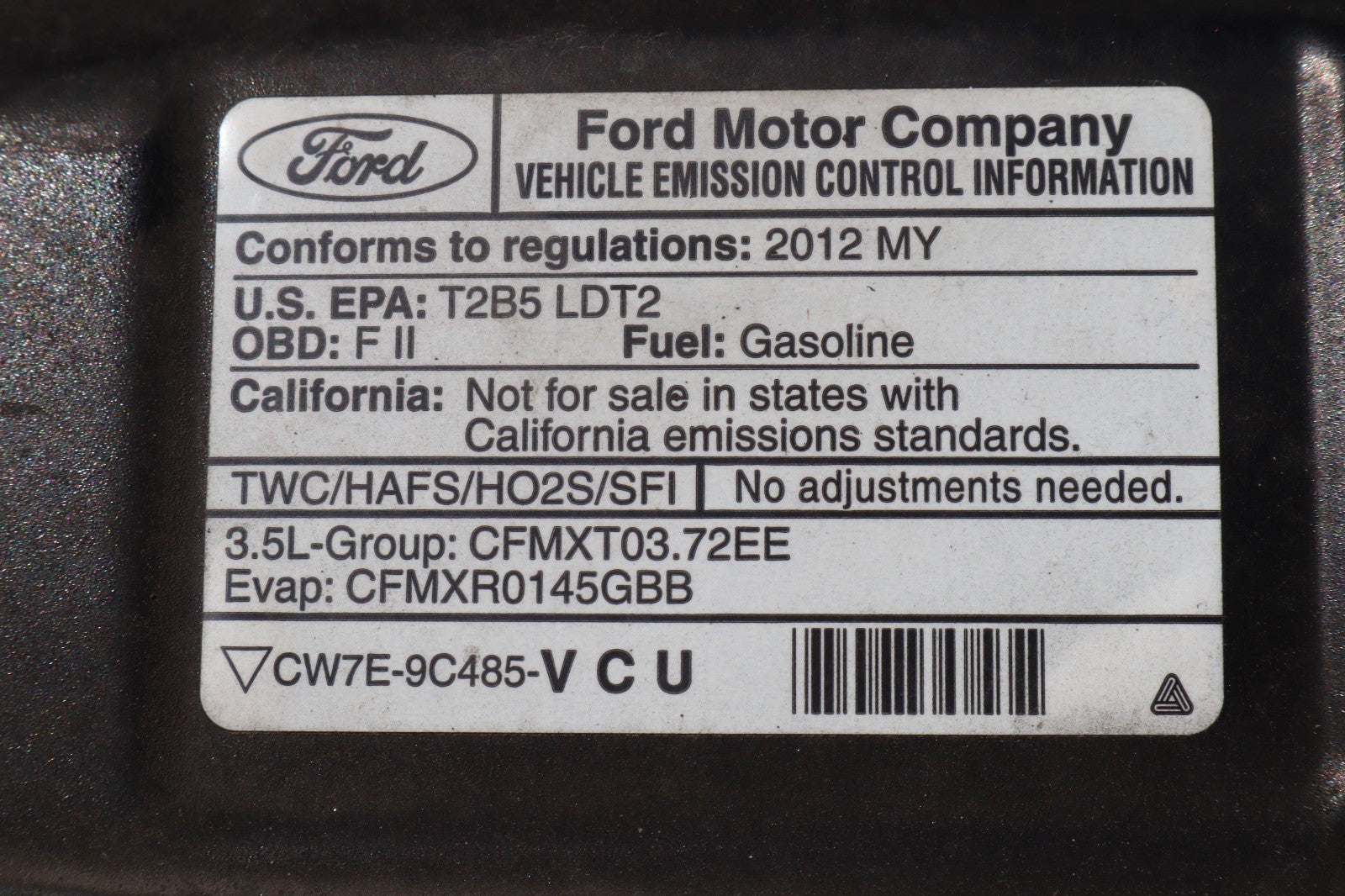 2011-2014 FORD EDGE FACTORY HOOD UH BLACK OEM ONLY PICK UP!!!