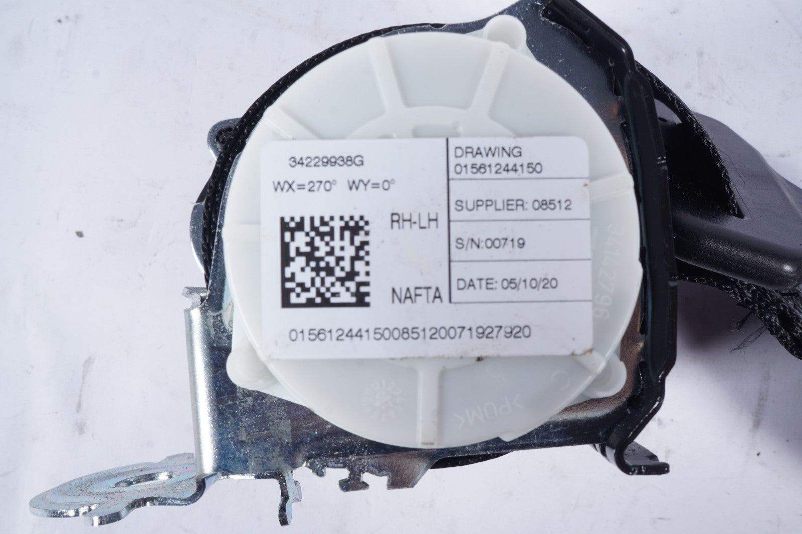 2017-2023 Alfa Romeo Stelvio OEM Left Rear Seat Belt Retractor 34267083A