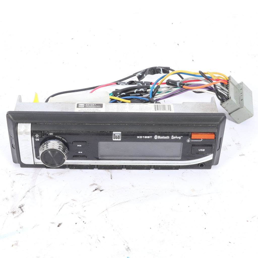 Dual - XD18BT - Single-DIN in-Dash All-Digital Media Receiver w/ Bluetooth