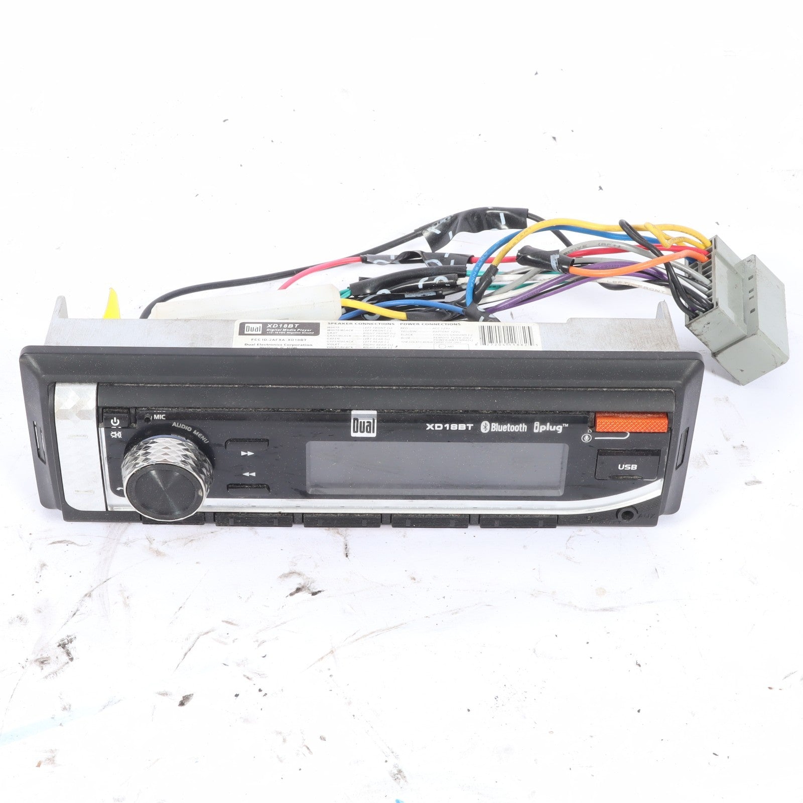 Dual - XD18BT - Single-DIN in-Dash All-Digital Media Receiver w/ Bluetooth