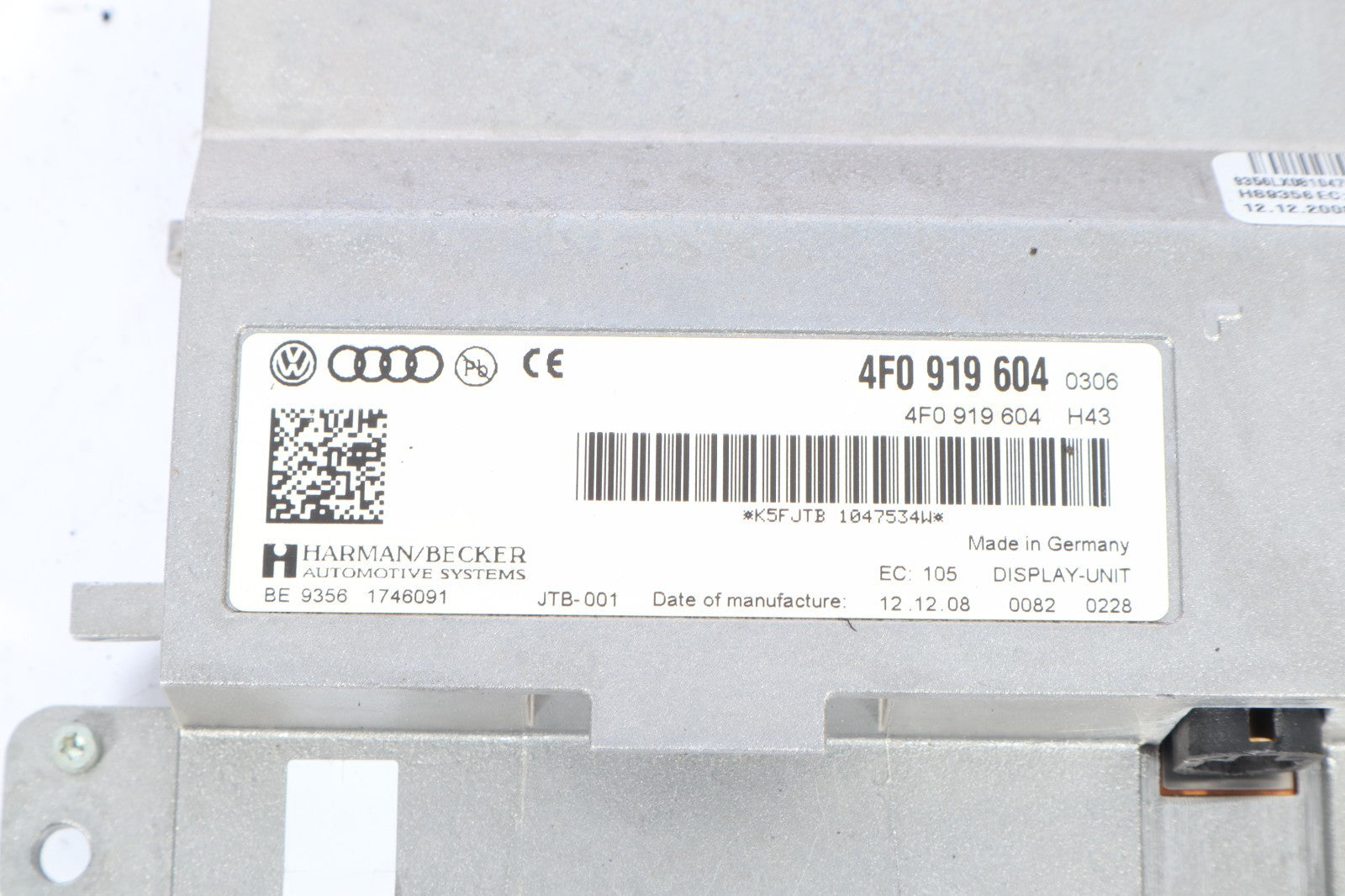 2009-2017 AUDI Q5 INFORMATION DISPLAY SCREEN 8F0 919 604 OEM