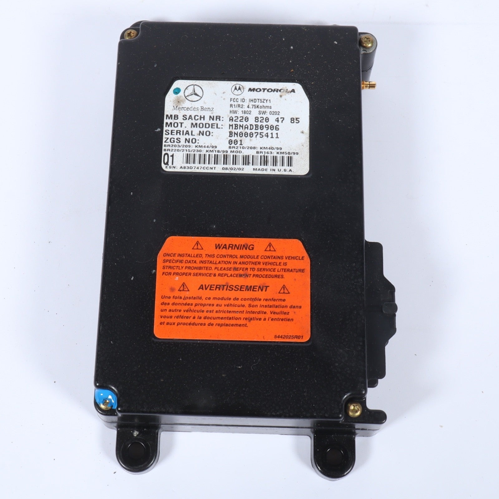 2000 - 2006 Mercedes R230 SL500 CLK55 AMG Voice Command Control Module OEM