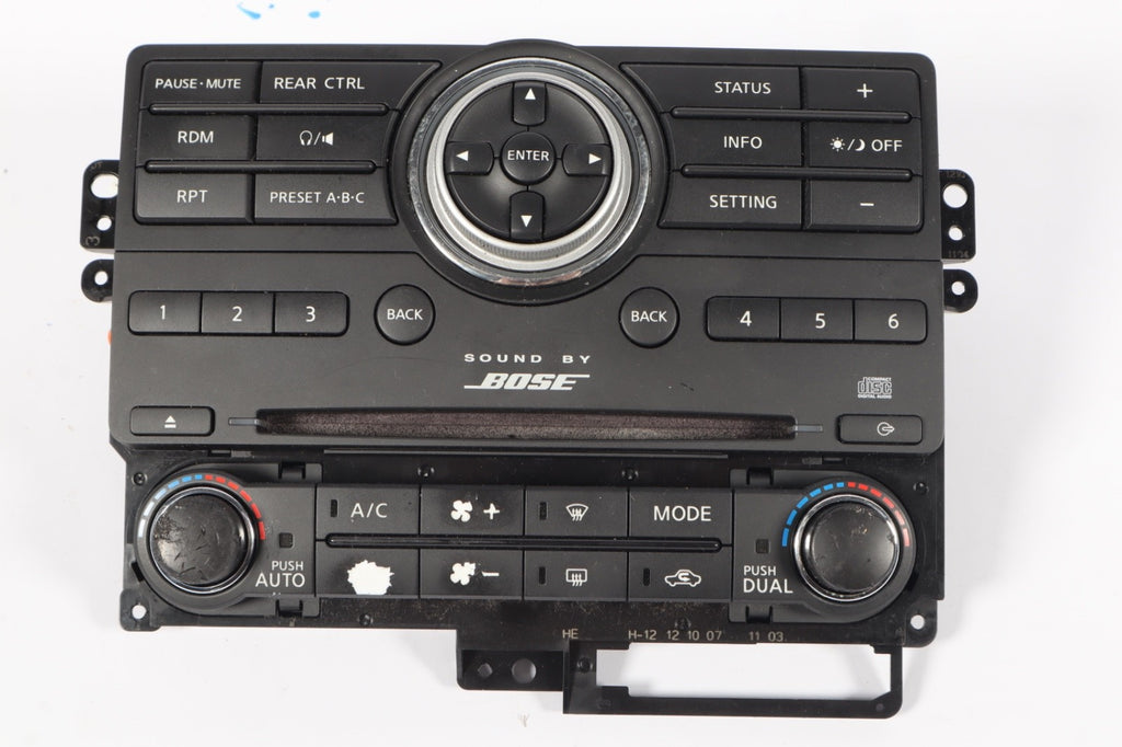 2007-2012 Nissan Armada Bose Audio Climate Control Panel OEM 68260ZQ02A 28395