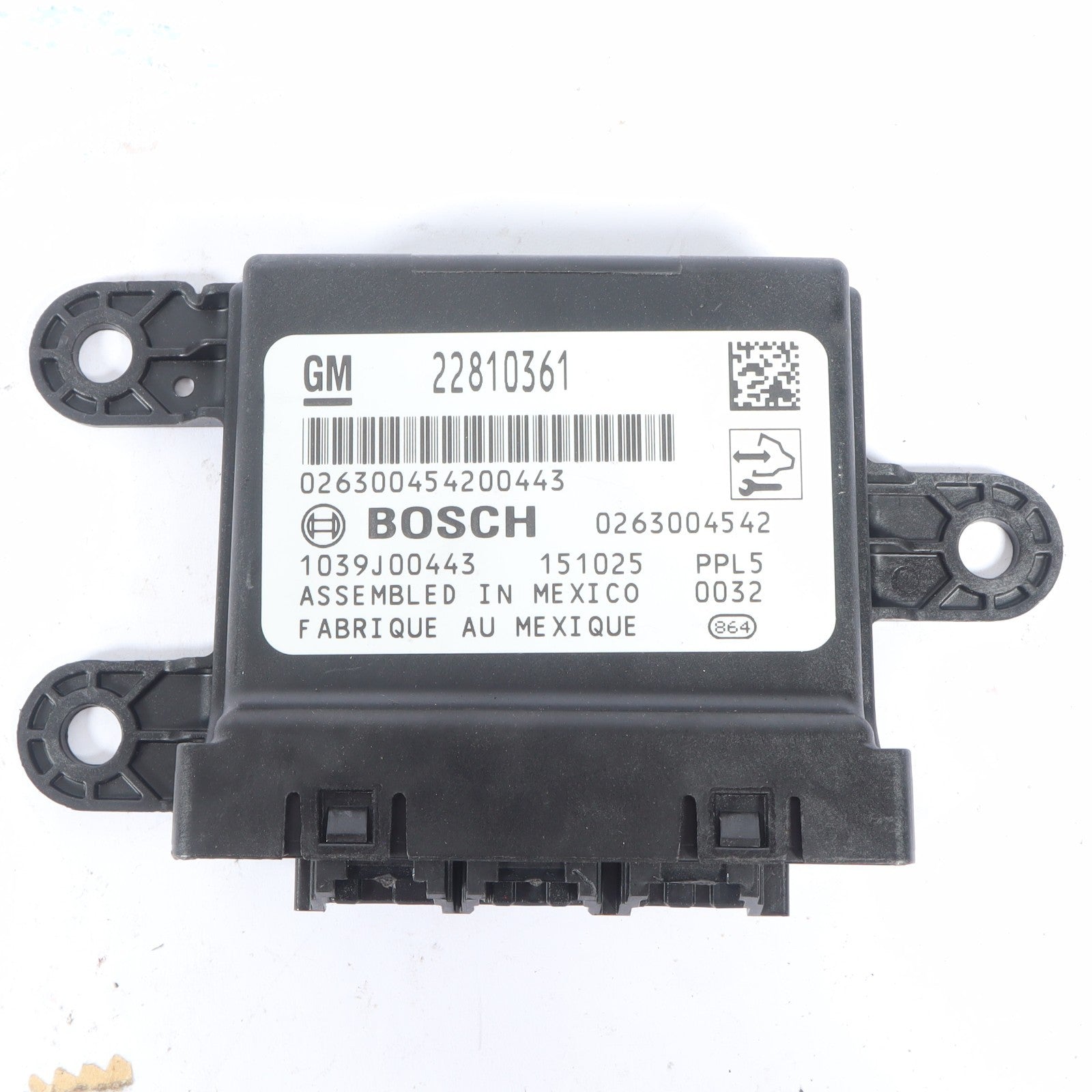 2016 BUICK CASCADA PARKING CONTROL MODULE OEM 22810361