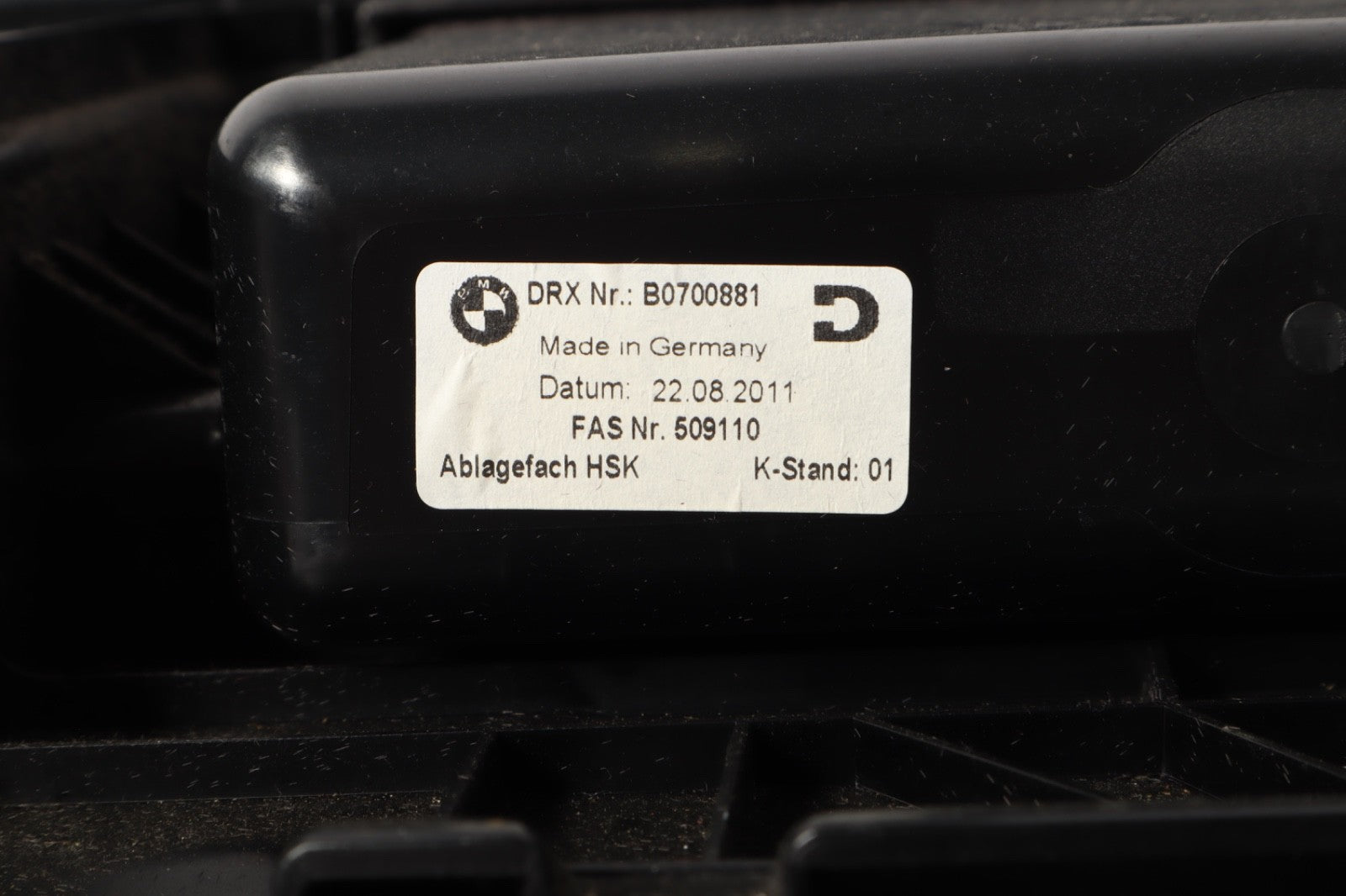 2009 - 2018 BMW 650i 640i M6 DASH DASHBOARD GLOVE BOX STORAGE COMPARTMENT OEM