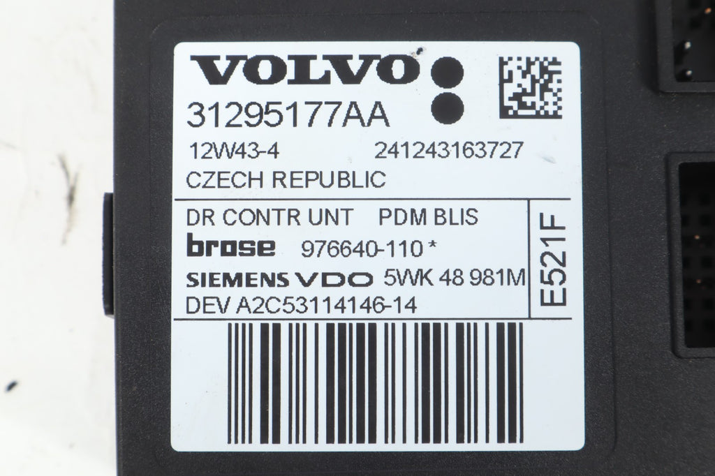 2012 VOLVO C70 FRONT RIGHT WINDOW MOTOR MODULE OEM
