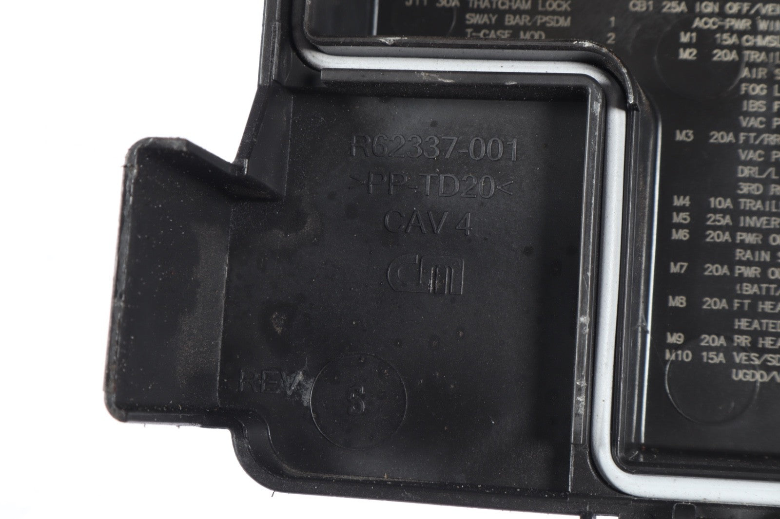 2008-2010 Chrysler Town & Country Grand Caravan Engine Relay Fuse Box Cover Lid