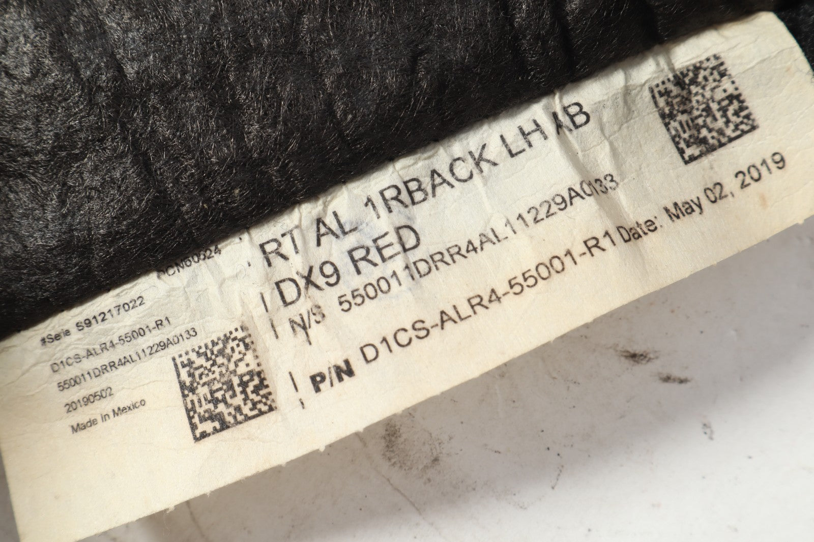 2014-2022 DODGE GRAND CARAVAN FRONT LEFT SEAT BACKREST OEM