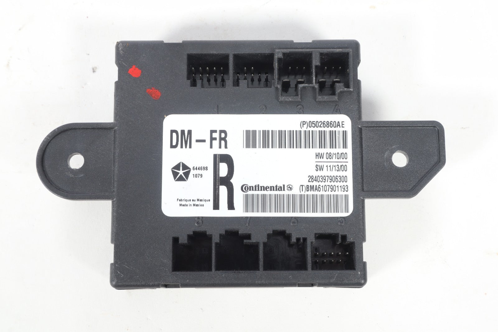 2007-2020 GRAND CARAVAN TOWN COUNTRY FRONT RIGHT SIDE DOOR MODULE 05026860AE OEM