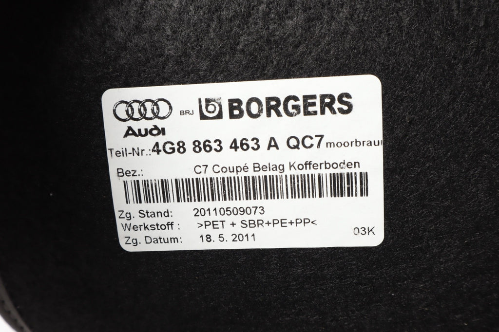 2012-2017 AUDI A7 QUATTRO TRUNK LUGGAGE SPARE TIRE FLOOR CARGO TRIM COVER OEM