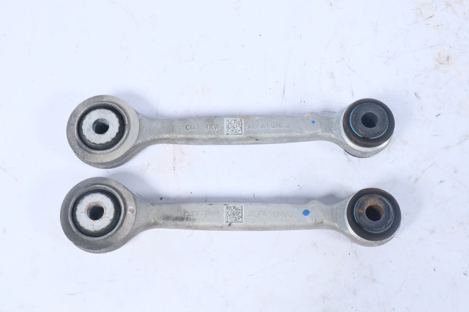 2017-21 ALFA ROMEO STELVIO REAR RIGHT & LEFT FORWARD UPPER CONTROL ARM SET OEM