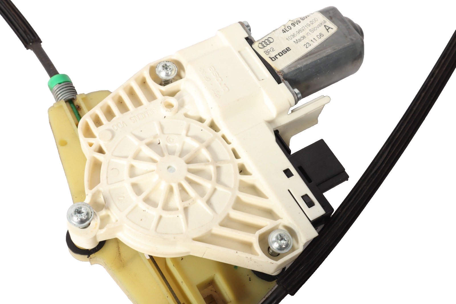 2007-2015 AUDI Q7 4L Front Right Door Window Motor Unit w/tracks 4L0959801B OEM