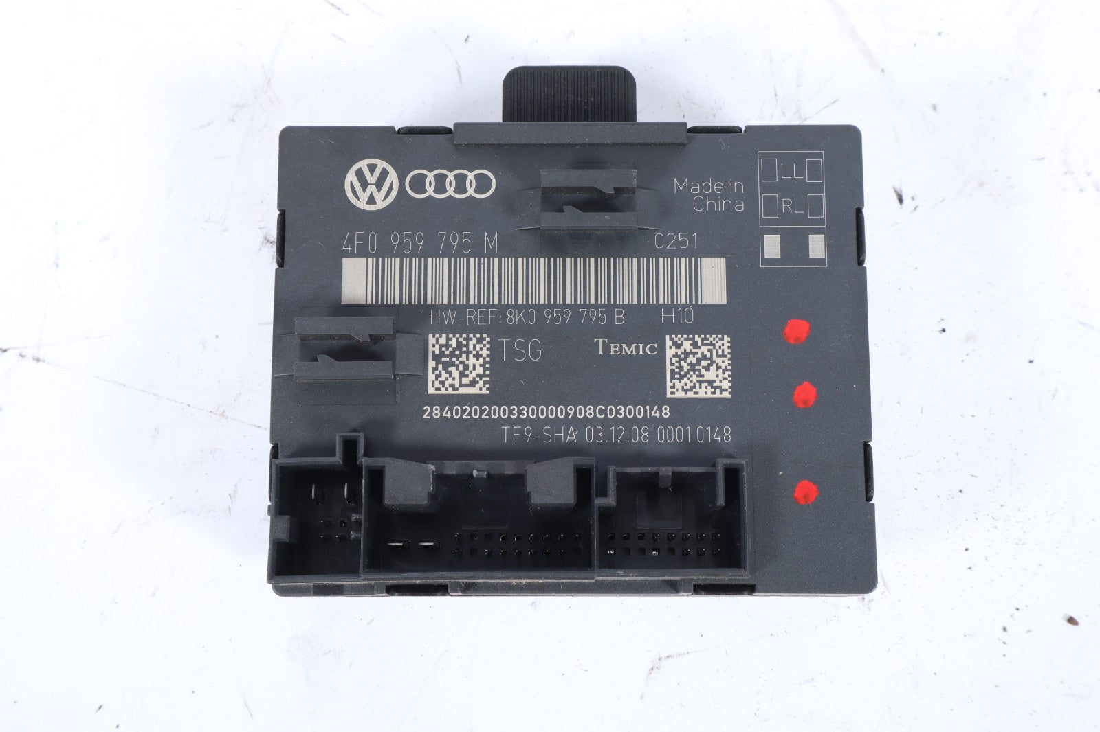 2009-2015 AUDI A6 REAR DOOR WINDOW CONTROL MODULE 4F0 959 795 M OEM