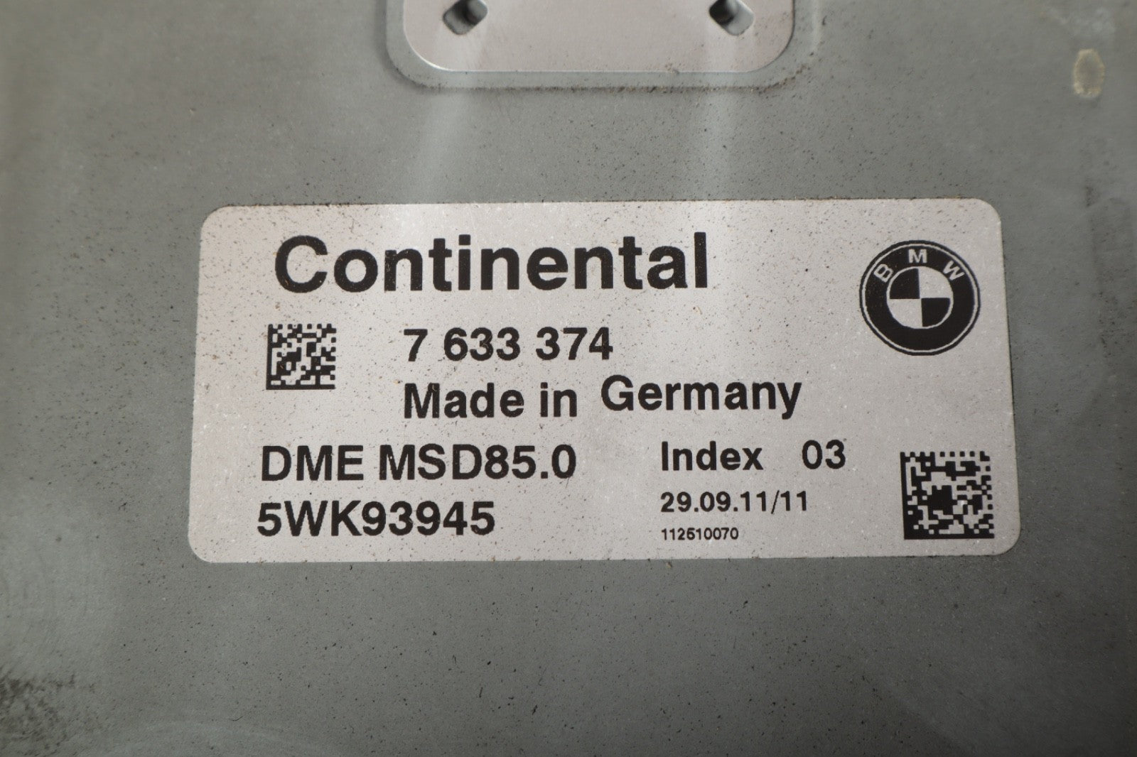 2009-2012 BMW 550i 650i 750i N63 Engine Control Module ECU 12147633374 OEM