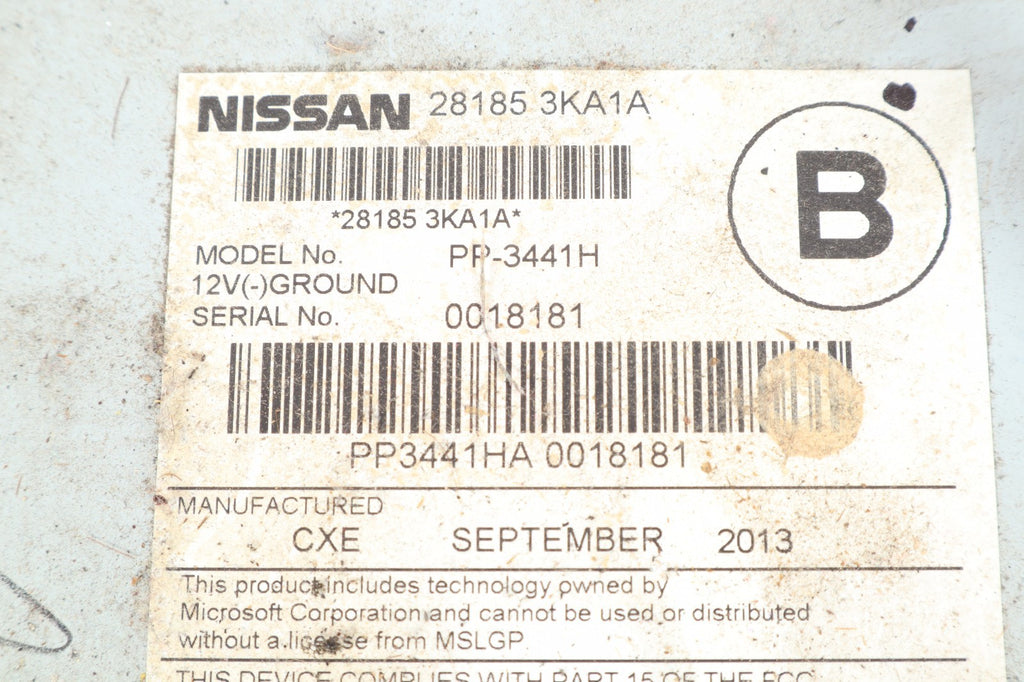 2013-2016 NISSAN PATHFINDER RADIO AM FM STEREO CD 28185-3KA1A OEM
