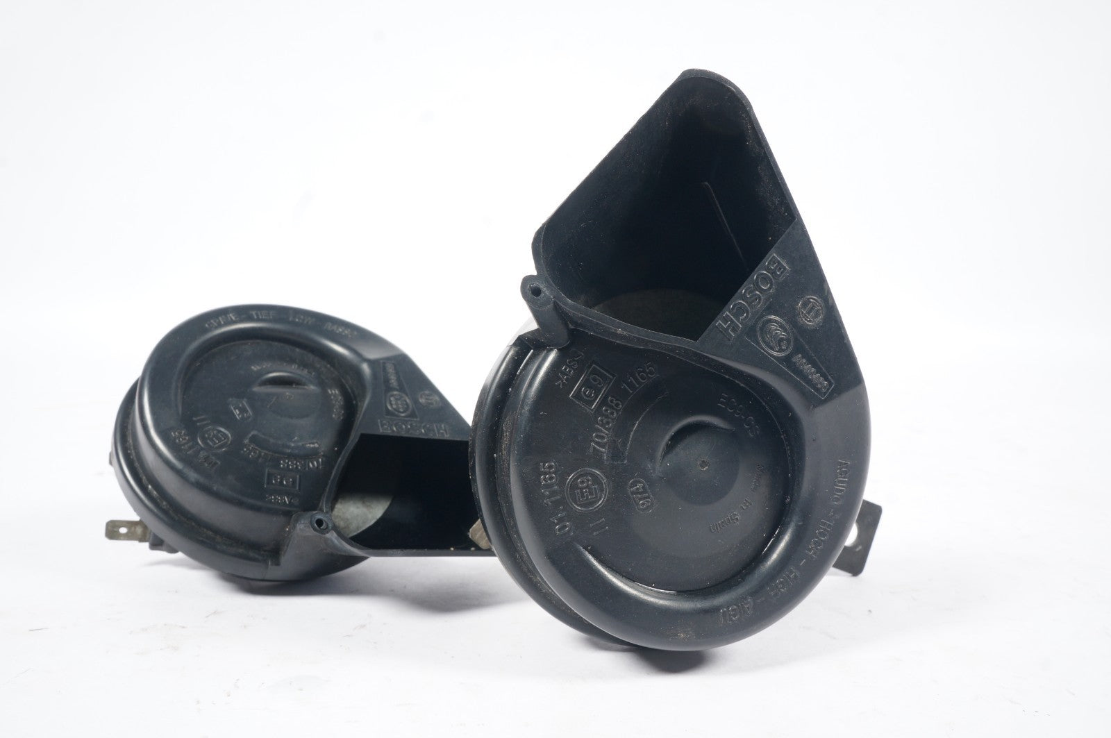 05-11 Mercedes SLK Class High & Low Tone Horn Horns Alarm Siren Set