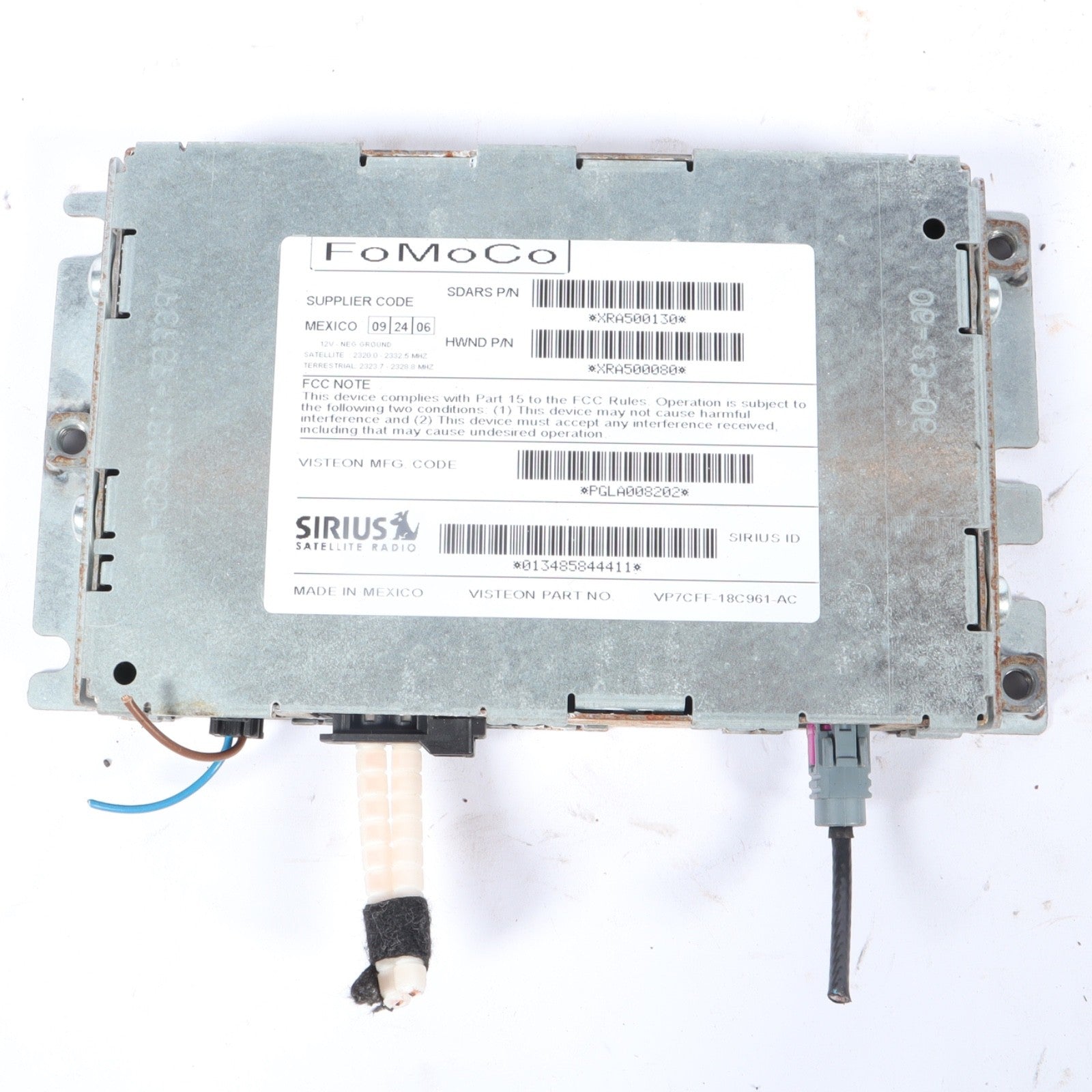 2006 2012 RANGE ROVER SATELLITE RADIO RECEIVER CONTROL MODULE  OEM
