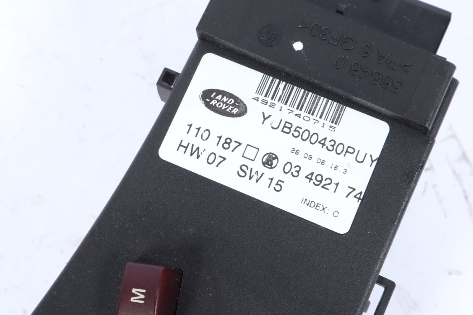2007-2009 RANGE ROVER FRONT LEFT DRIVER POWER SEAT SWITCH MEMORY YUB500430PUY