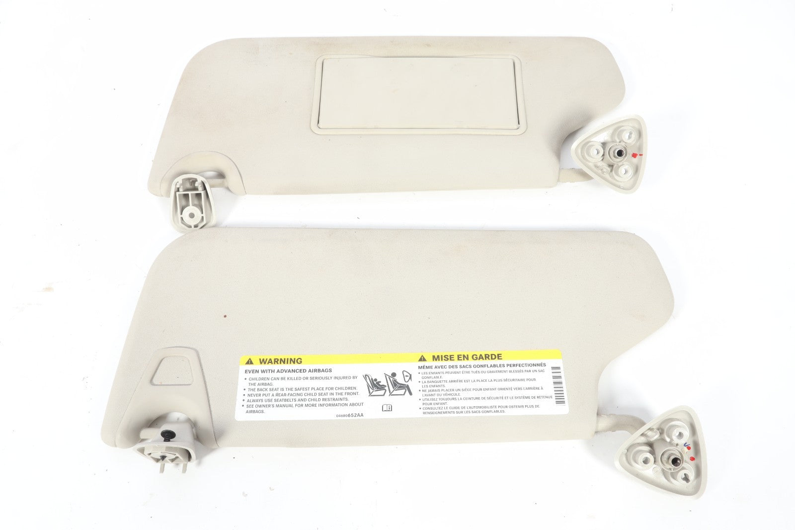 2009-2020 DODGE JOURNEY DRIVER & PASSENGER SIDE SUN VISOR PAIR SET OEM