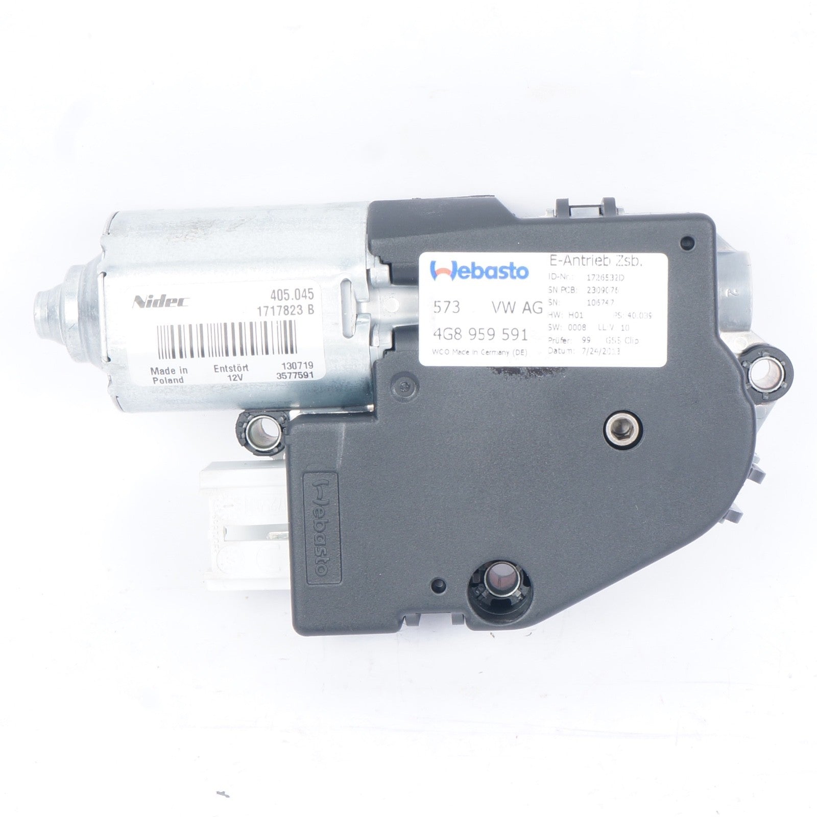 2012-2018 OEM Audi A6 A7 S6 S7 RS7 Power Sunroof Drive Motor Actuator