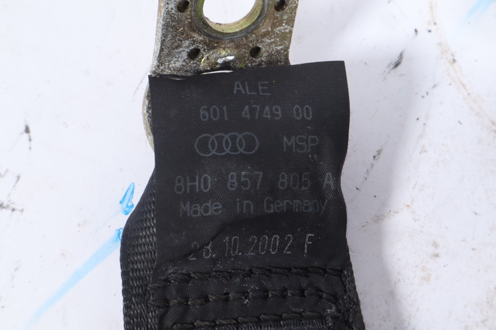 2002-2008 AUDI A4 REAR RIGHT SIDE SEATBELT / SEAT BELT RETRACTOR 602089200 OEM
