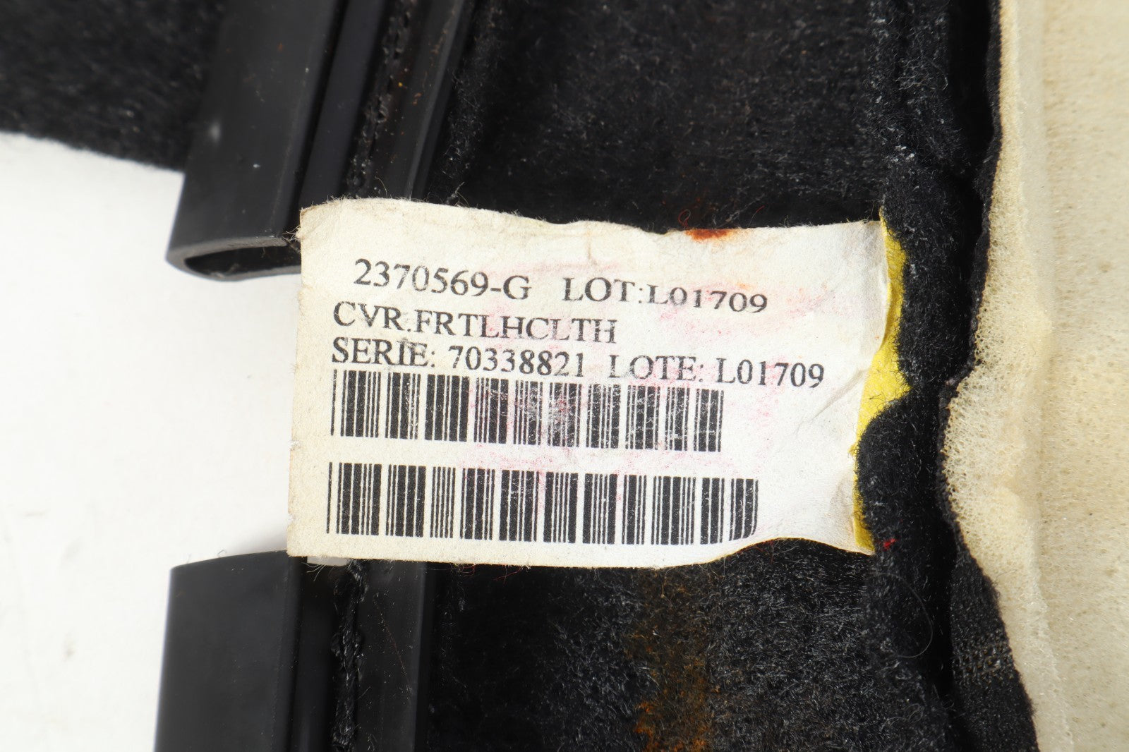 2013-2017 NISSAN LEAF FRONT LEFT SIDE LOWER SEAT CUSHION BLACK FABRIC OEM