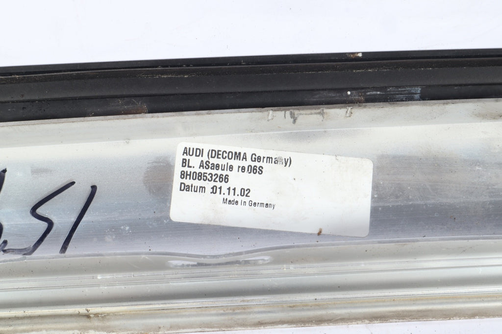 02-09 AUDI B7 A4 S4 RS4 CONVERTIBLE FRONT RIGHT DRIVER WINDSHIELD TRIM OEM