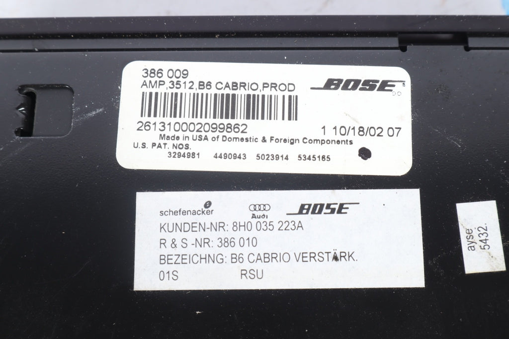 2006-2008 AUDI A4 STEREO RADIO AMP AMPLIFIER CONTROL MODULE 386009 OEM
