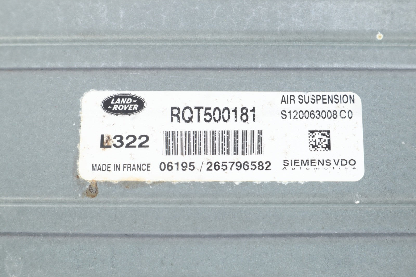 2007-2009 Land Range Rover L322 Air Suspension Computer Module RQT500181 OEM