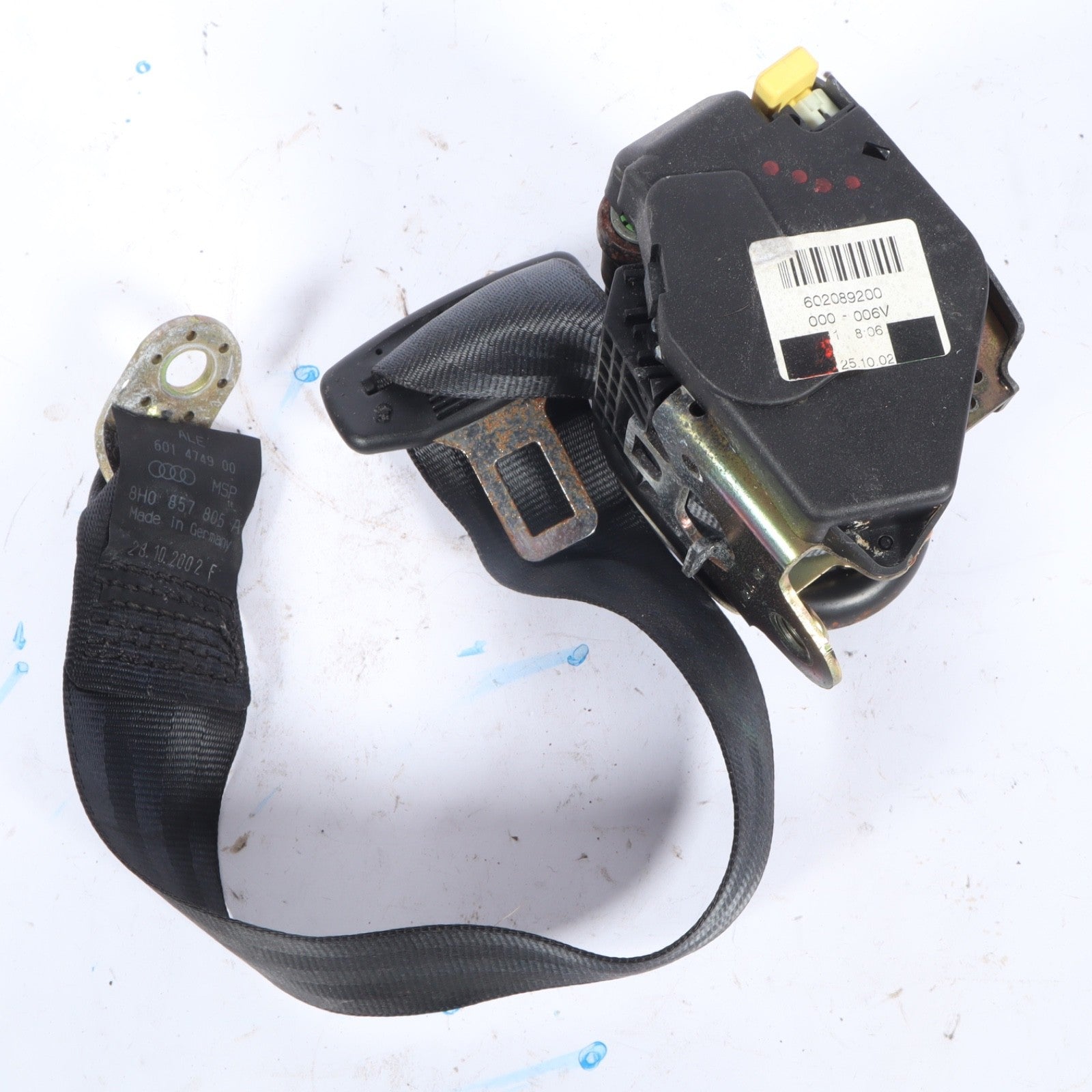 2002-2008 AUDI A4 REAR RIGHT SIDE SEATBELT / SEAT BELT RETRACTOR 602089200 OEM