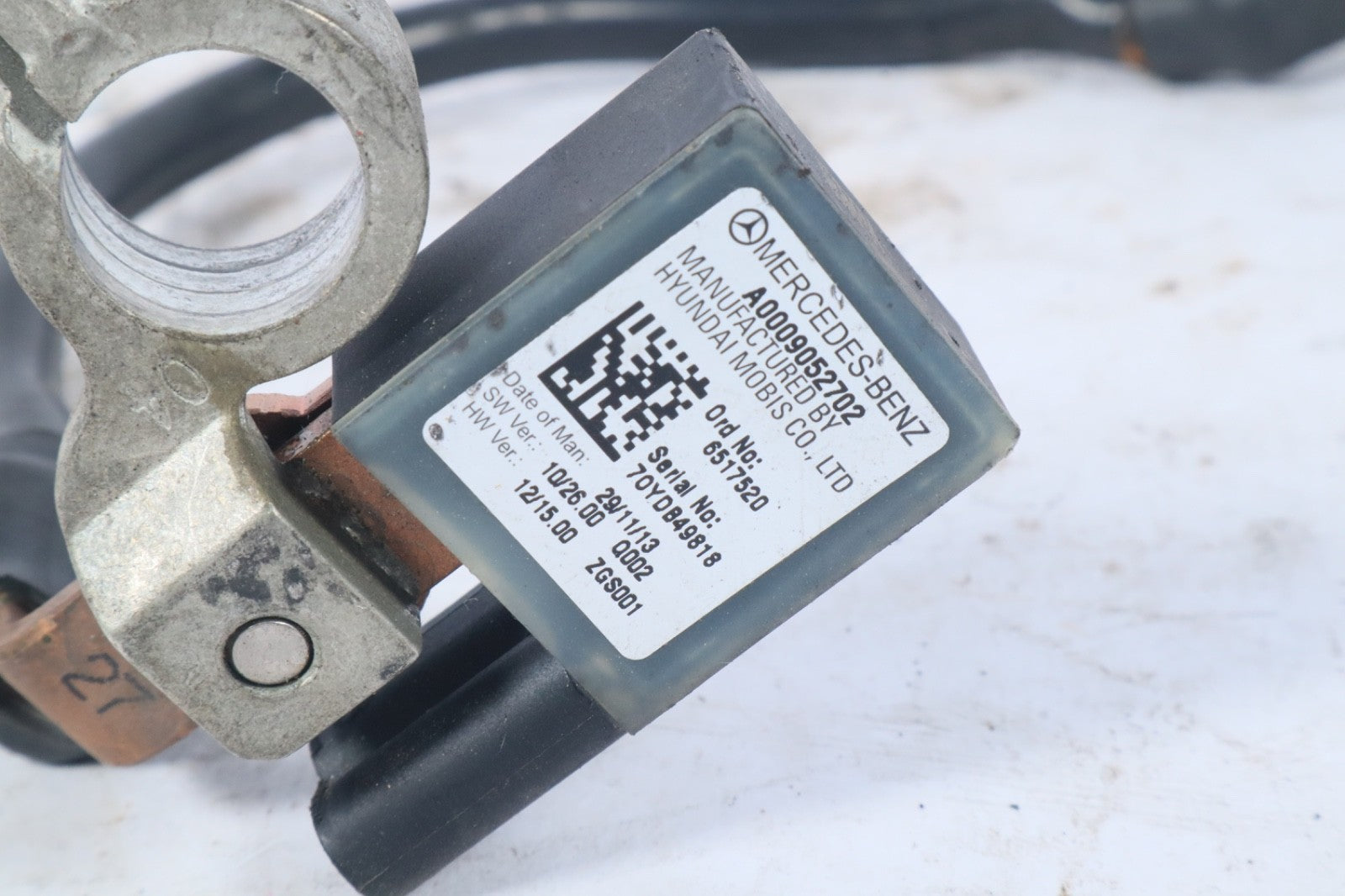 10-17 MERCEDES-BENZ E-Class Ground Negative Battery Terminal Cable Wire OEM
